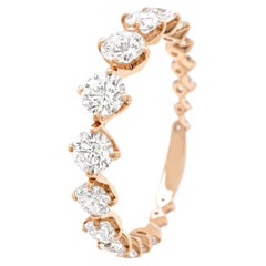 LUCE ring in rose gold and brilliant-cut diamonds