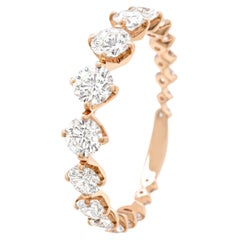 Anello LUCE in oro rosa e diamanti taglio brillante