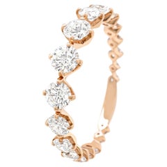 Ring LUCE aus Roségold und Diamanten im Brillantschliff