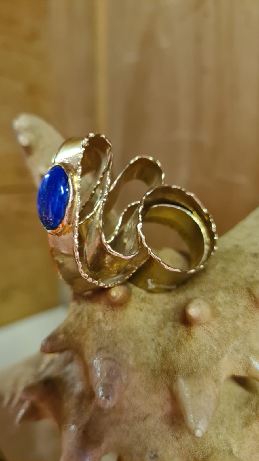 Anello Onda con Lapislazzuli Pour femmes en vente