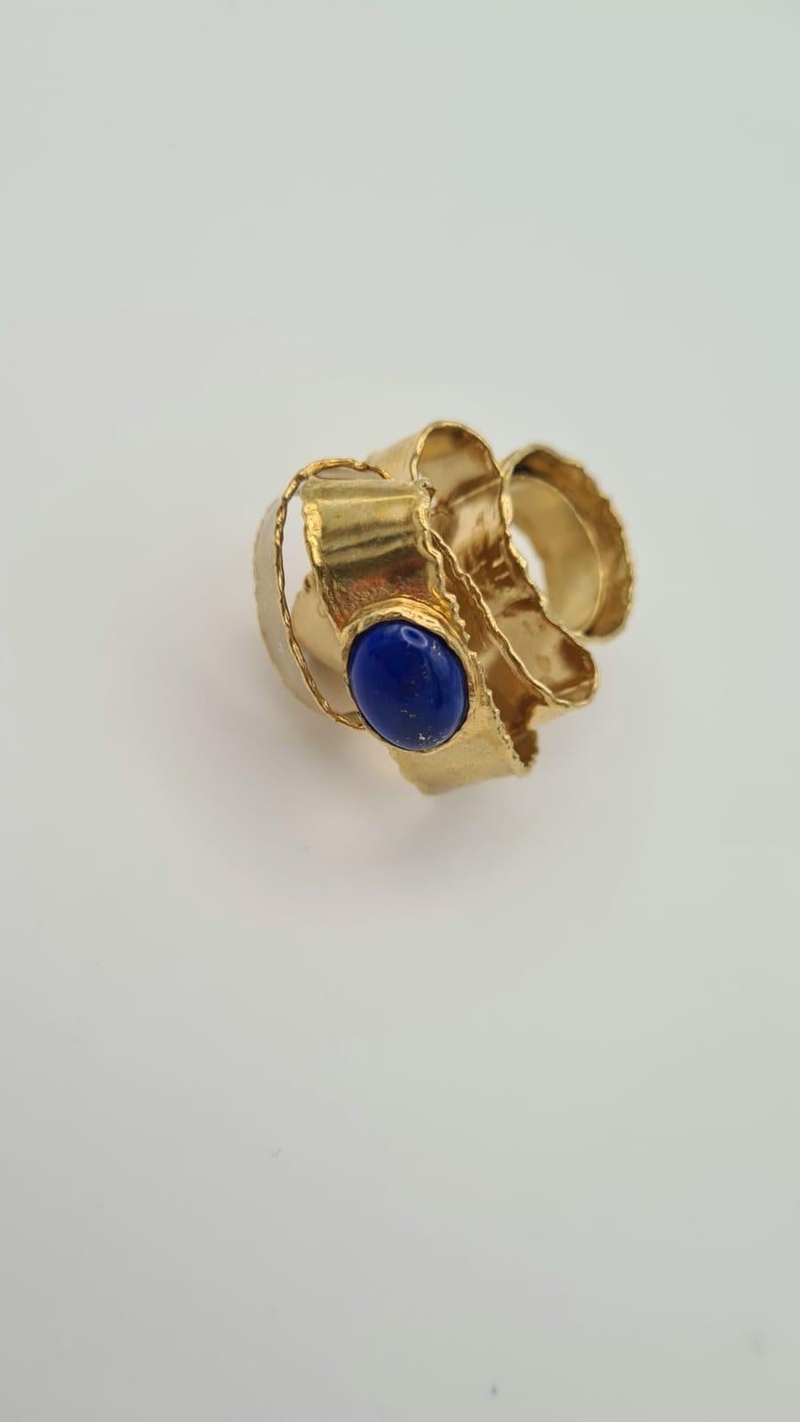 Anello Onda con Lapislazzuli en vente 1