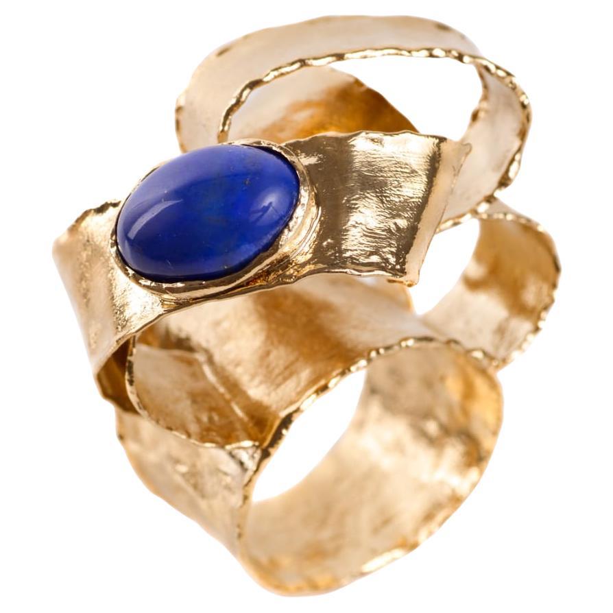 Anello Onda con Lapislazzuli