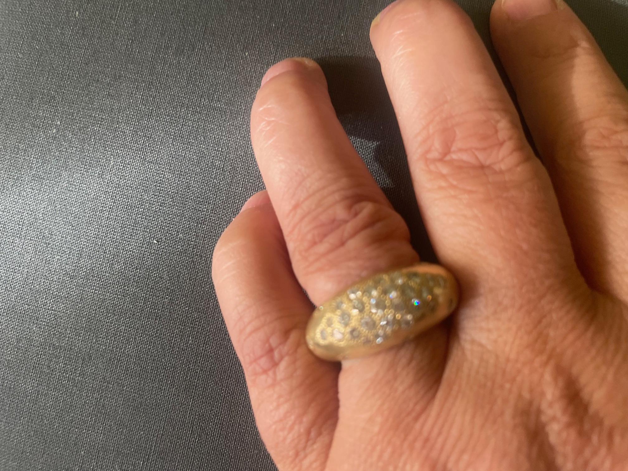 18k gold ring diamonds For Sale 1