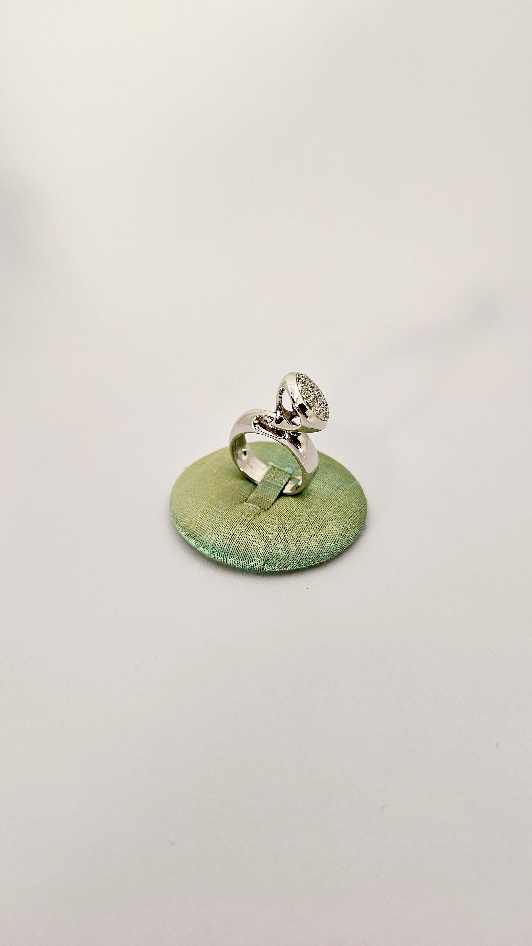 Rinaldo Gavello Ring in White Gold and Diamonds In New Condition For Sale In Cattolica, IT