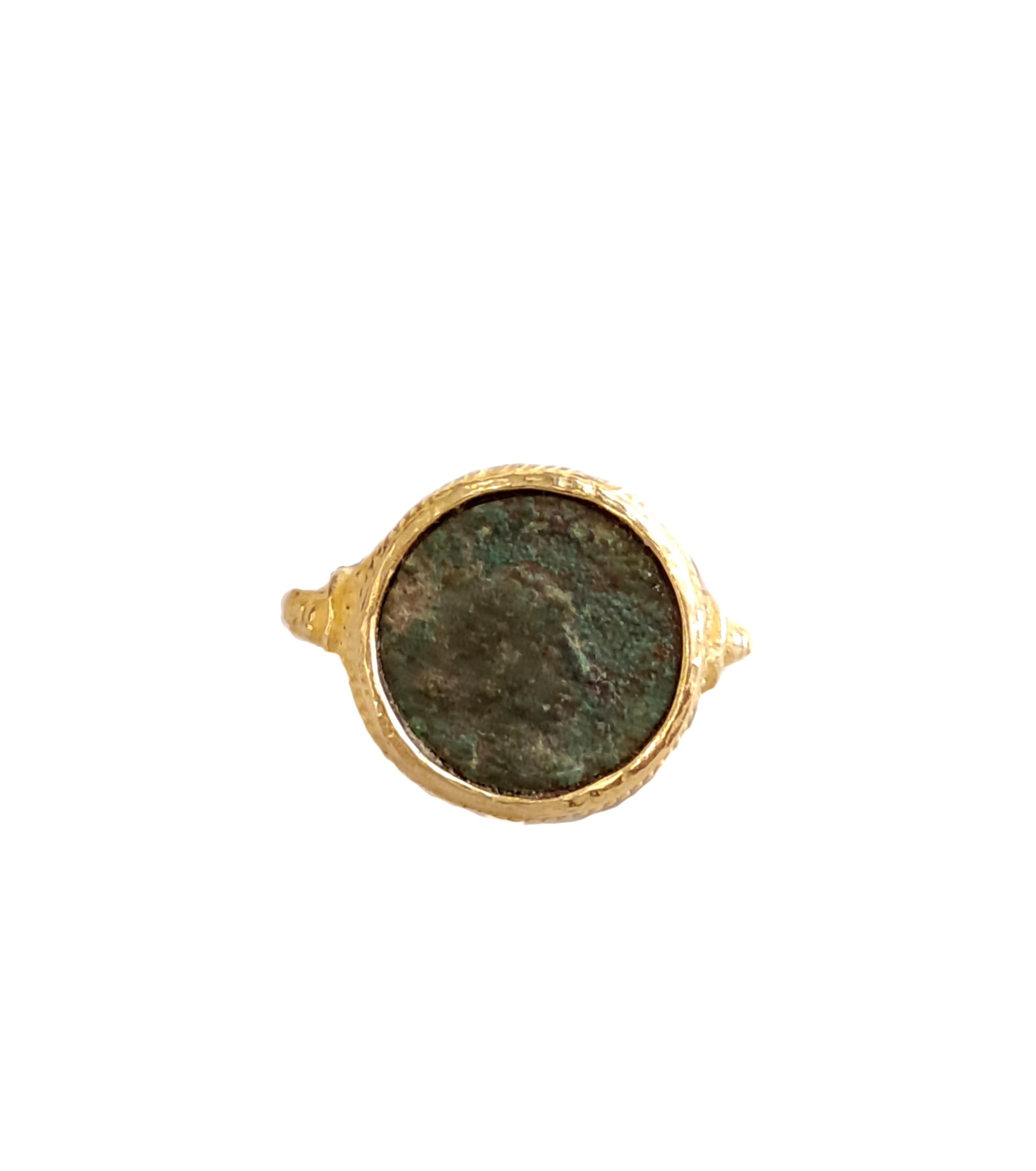 En vente :  Anello Sacchi Moneta Romana Oro 18k 2