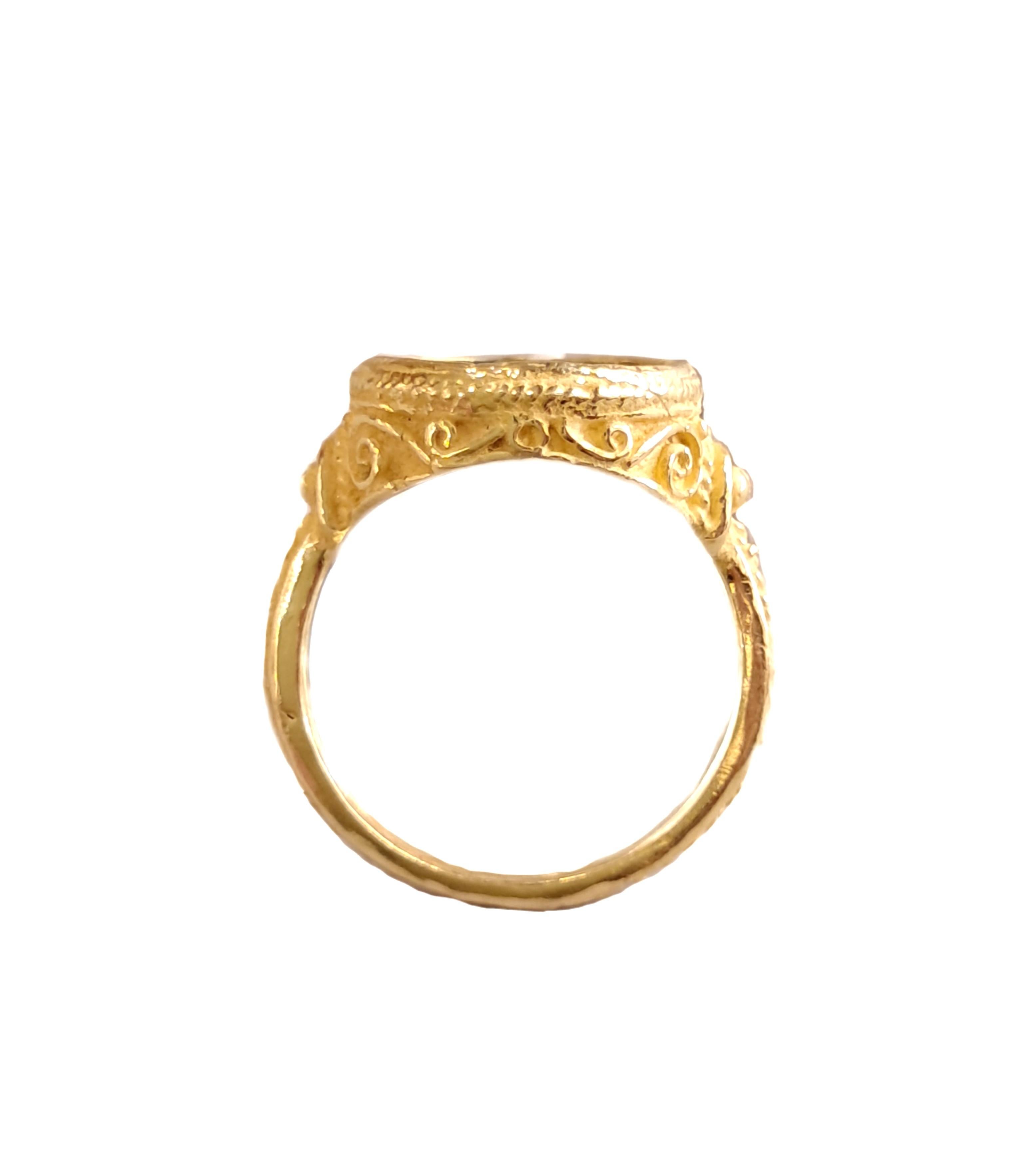 En vente :  Anello Sacchi Moneta Romana Oro 18k 4