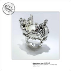 925 Sterling Silver and Australian Pearl Sculpture Ring