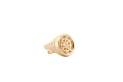 Anello Sigillo Pantheon Gold Plated Silver Ring by CoRo Jewels