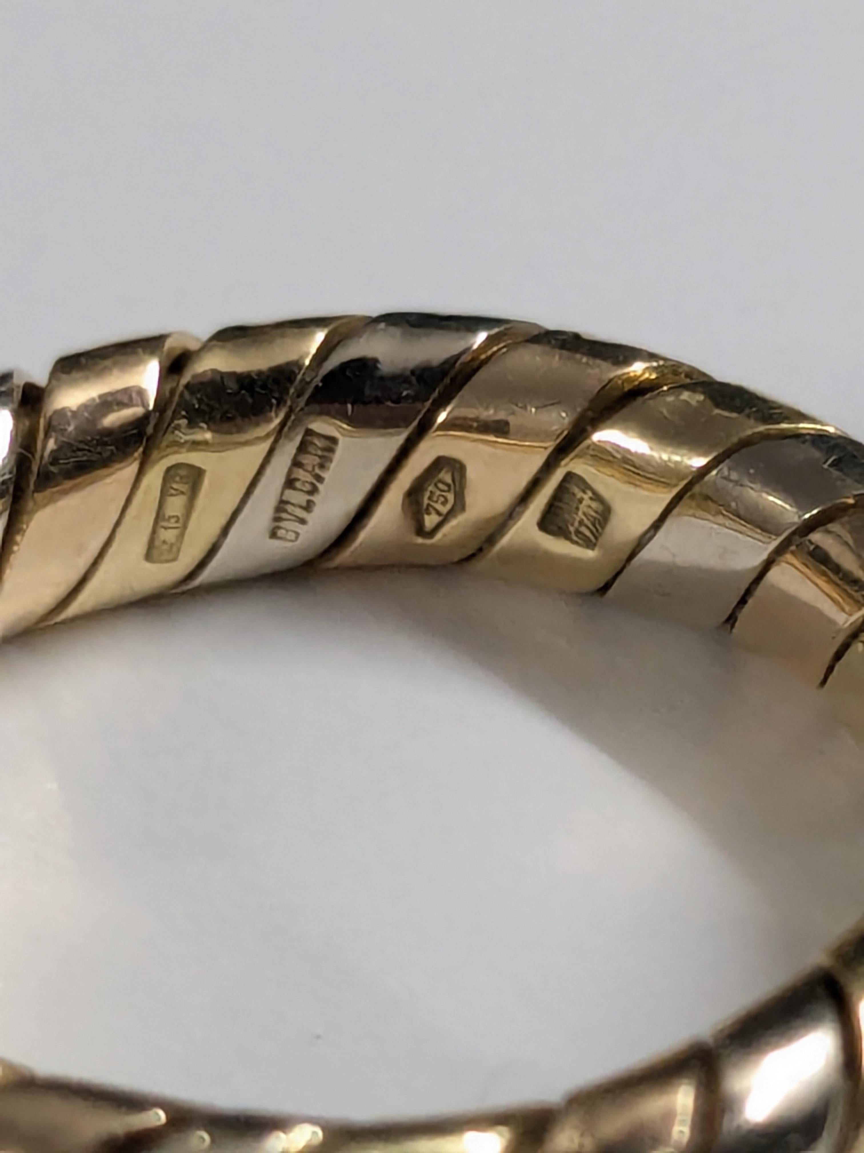Anello Tubogas in oro giallo/rosa/bianco 18kt In condizioni ottime in vendita a Roma, IT