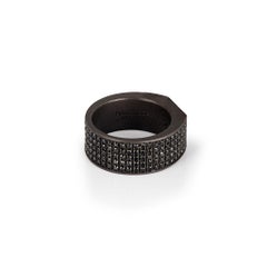 Men's MANO J ring in titanium and black diamonds 2.25 carat size 64 mm