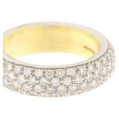 Anillo veretta círculo completo con pavé de diamantes ct.2.26