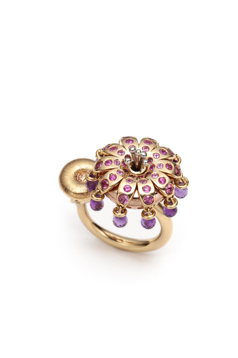 Anemombrella Multi-Stone Ring in 18k Gold by SERAFINO For Sale at 1stDibs