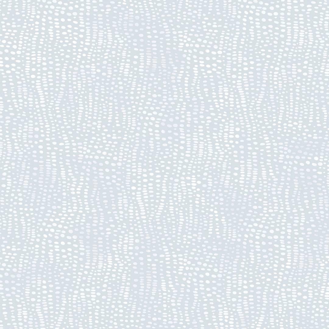 Papier peint de créateur anémone en zéphyre blanc et bleu pâle
