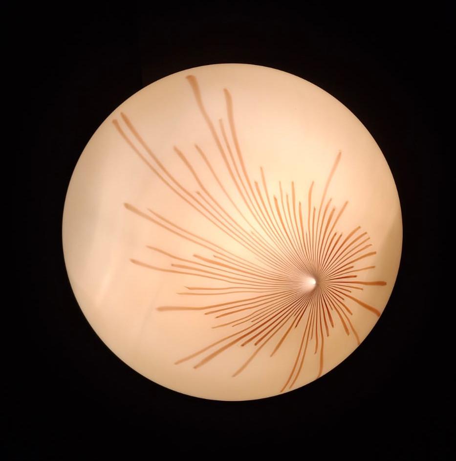 Mid-Century Modern Anemone Flush Mount by Venini For Sale