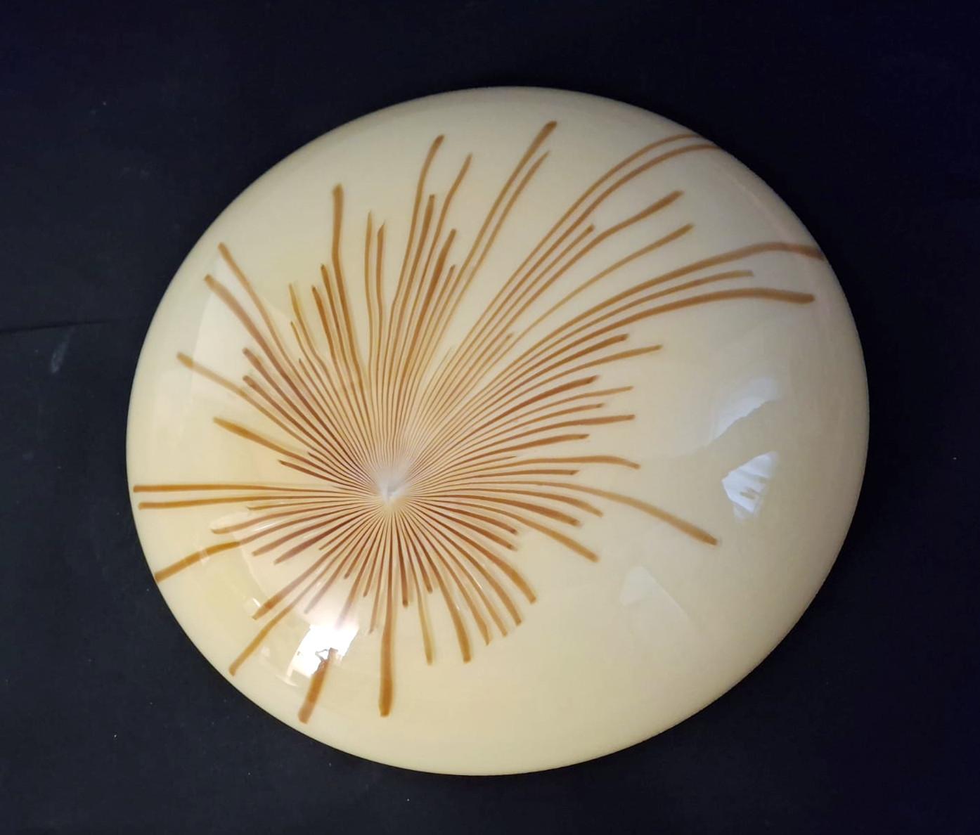 Italian Anemone Flush Mount by Venini For Sale