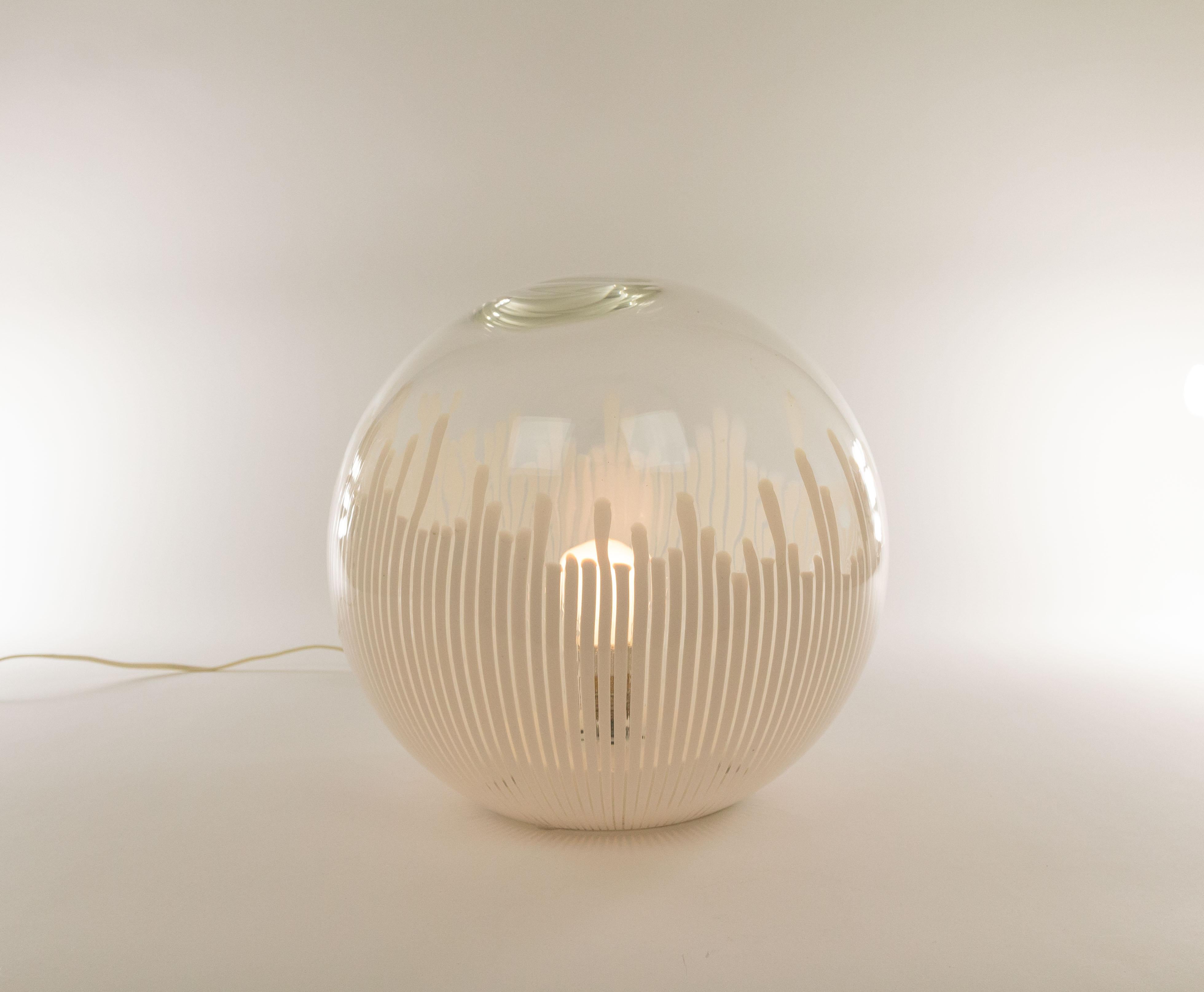 Mid-Century Modern Anemone Glass Table Lamp by Ludovico Diaz de Santillana for Venini, 1970s For Sale