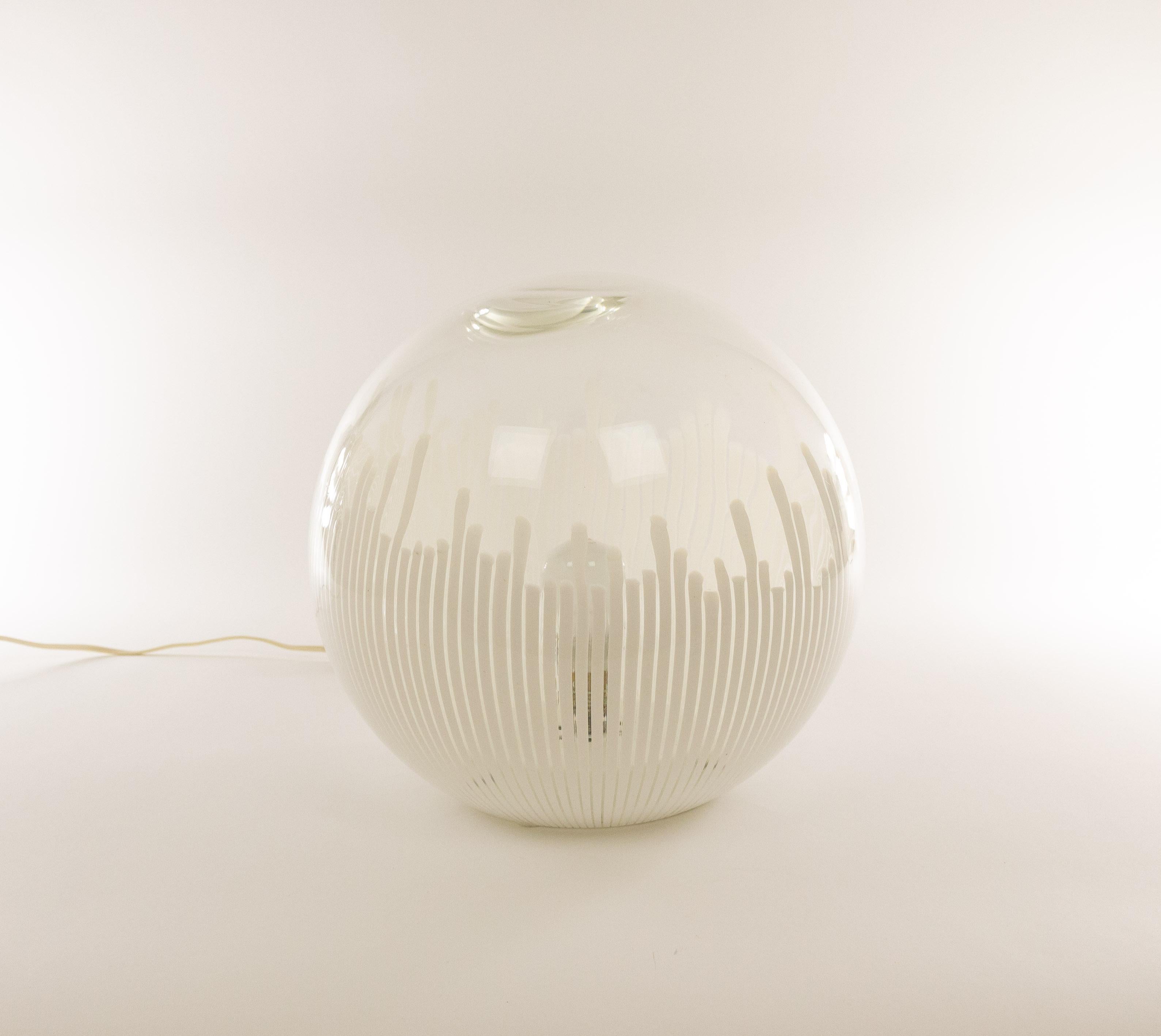 Italian Anemone Glass Table Lamp by Ludovico Diaz de Santillana for Venini, 1970s For Sale