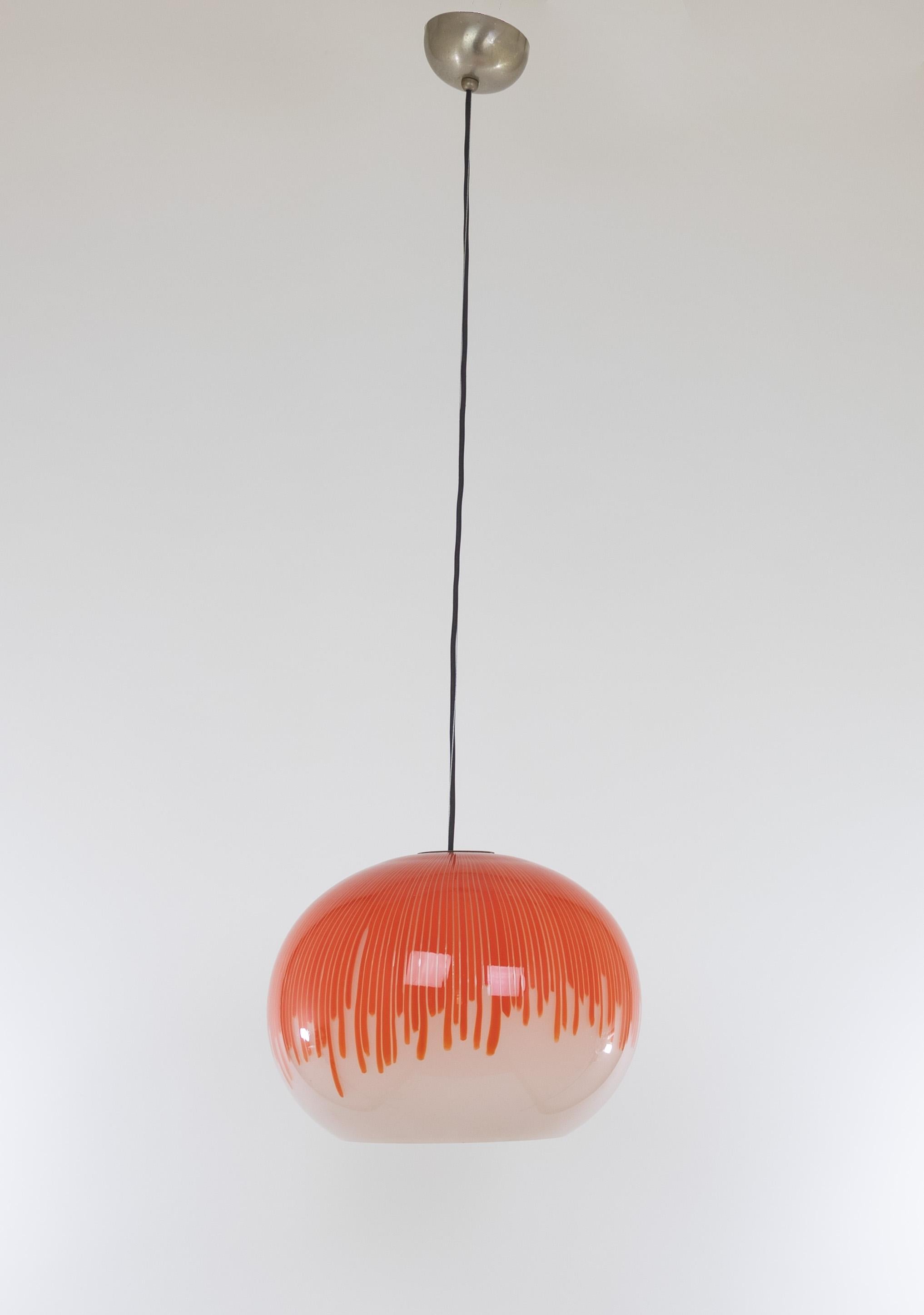 Anemone Murano-Glas-Hängeleuchte von Ludovico Diaz de Santillana für Venini, 1970er Jahre im Zustand „Gut“ im Angebot in Rotterdam, NL