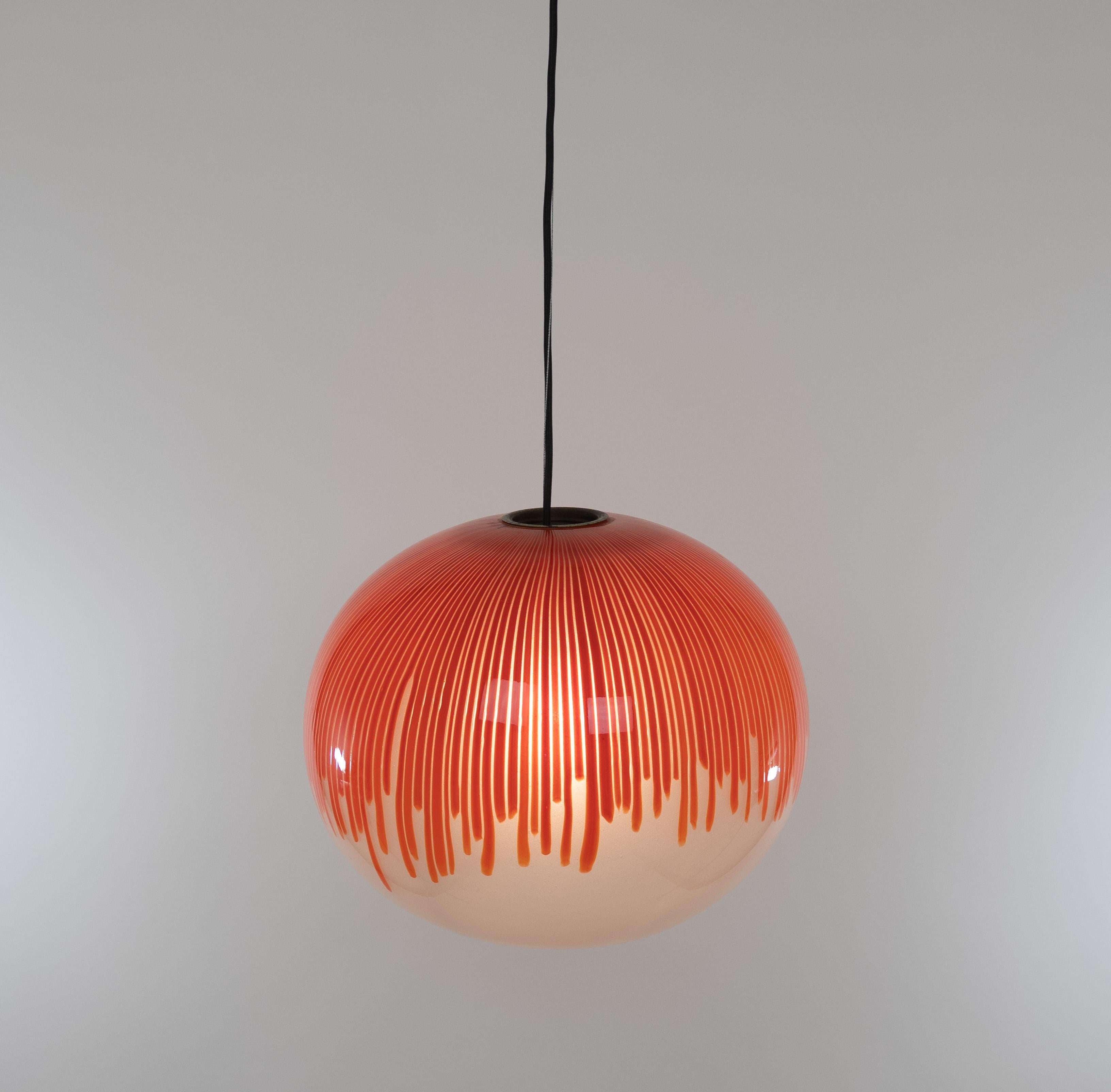 Anemone Murano-Glas-Hängeleuchte von Ludovico Diaz de Santillana für Venini, 1970er Jahre im Angebot 1
