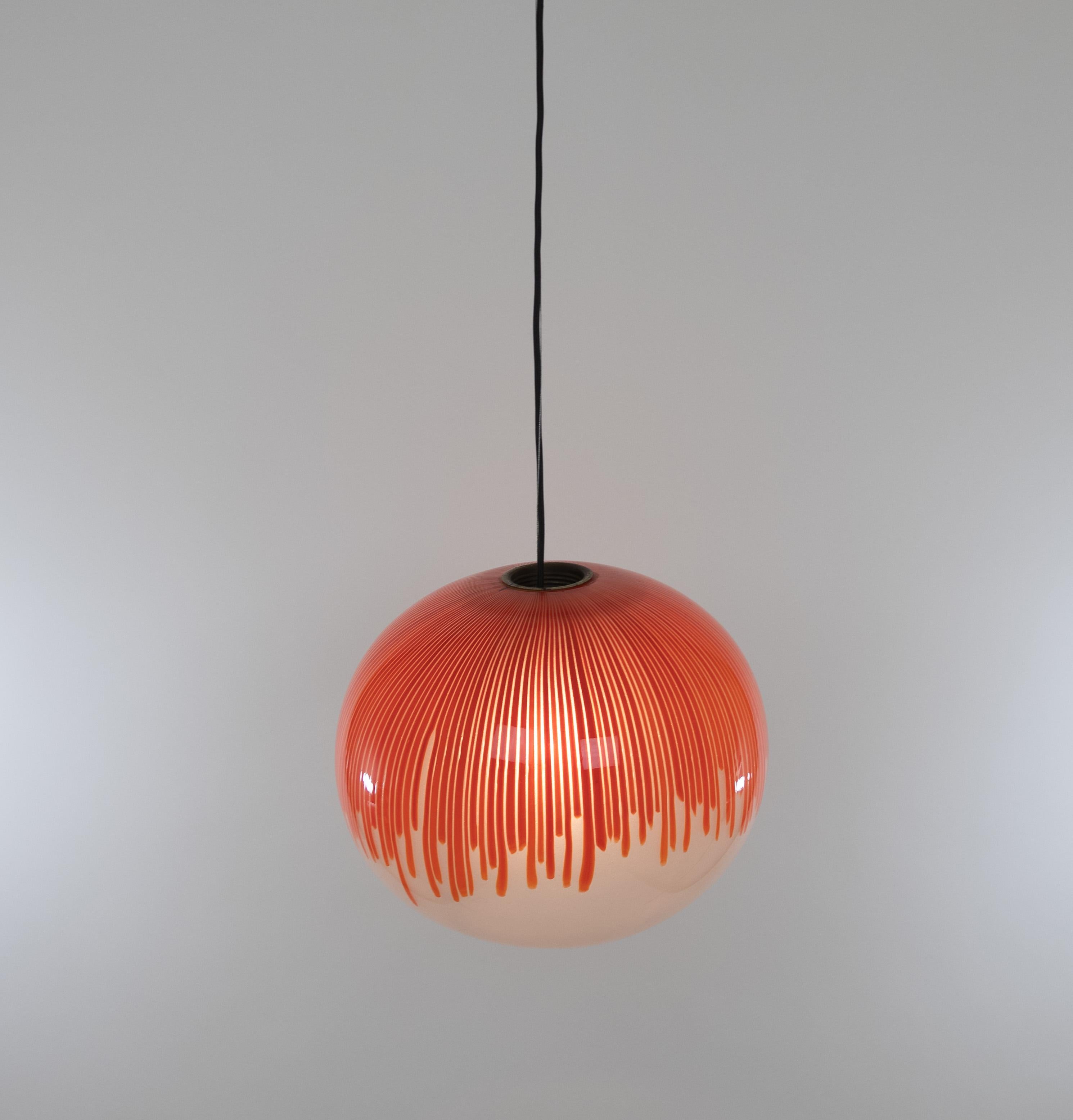 Anemone Murano-Glas-Hängeleuchte von Ludovico Diaz de Santillana für Venini, 1970er Jahre im Angebot 2