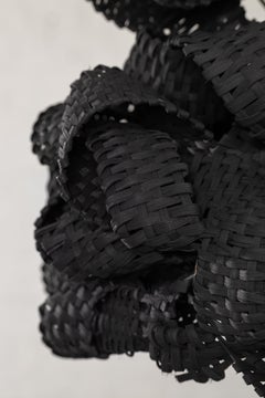 Anemone Sculptural Woven Light Pendant in Black