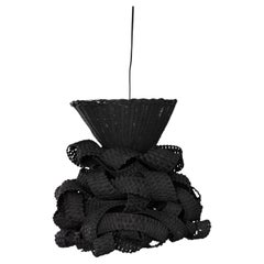 Anemone Sculptural Woven Light Pendant in Black