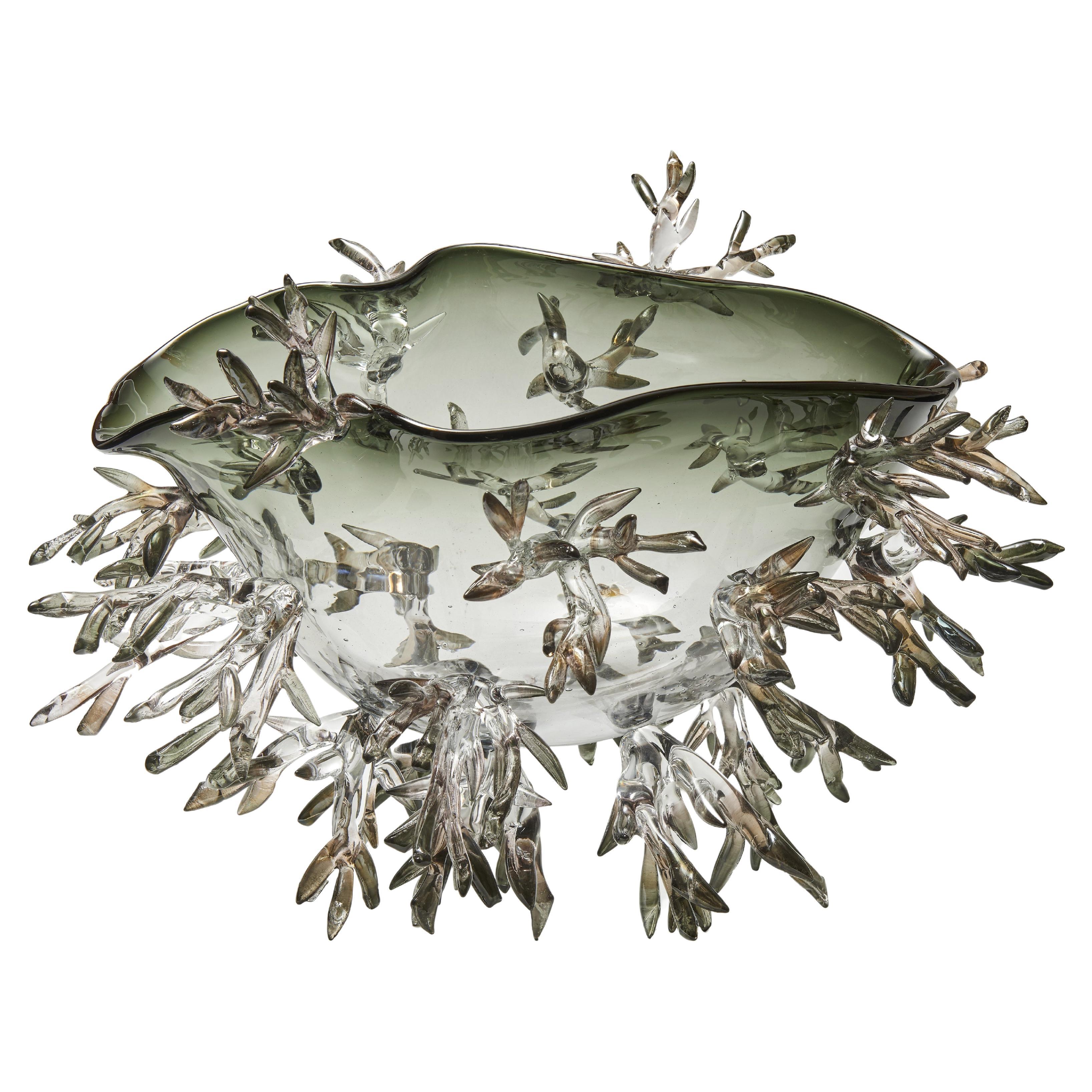Basket Shape Green Vase By Emilie Lemardeley For Sale At 1stDibs