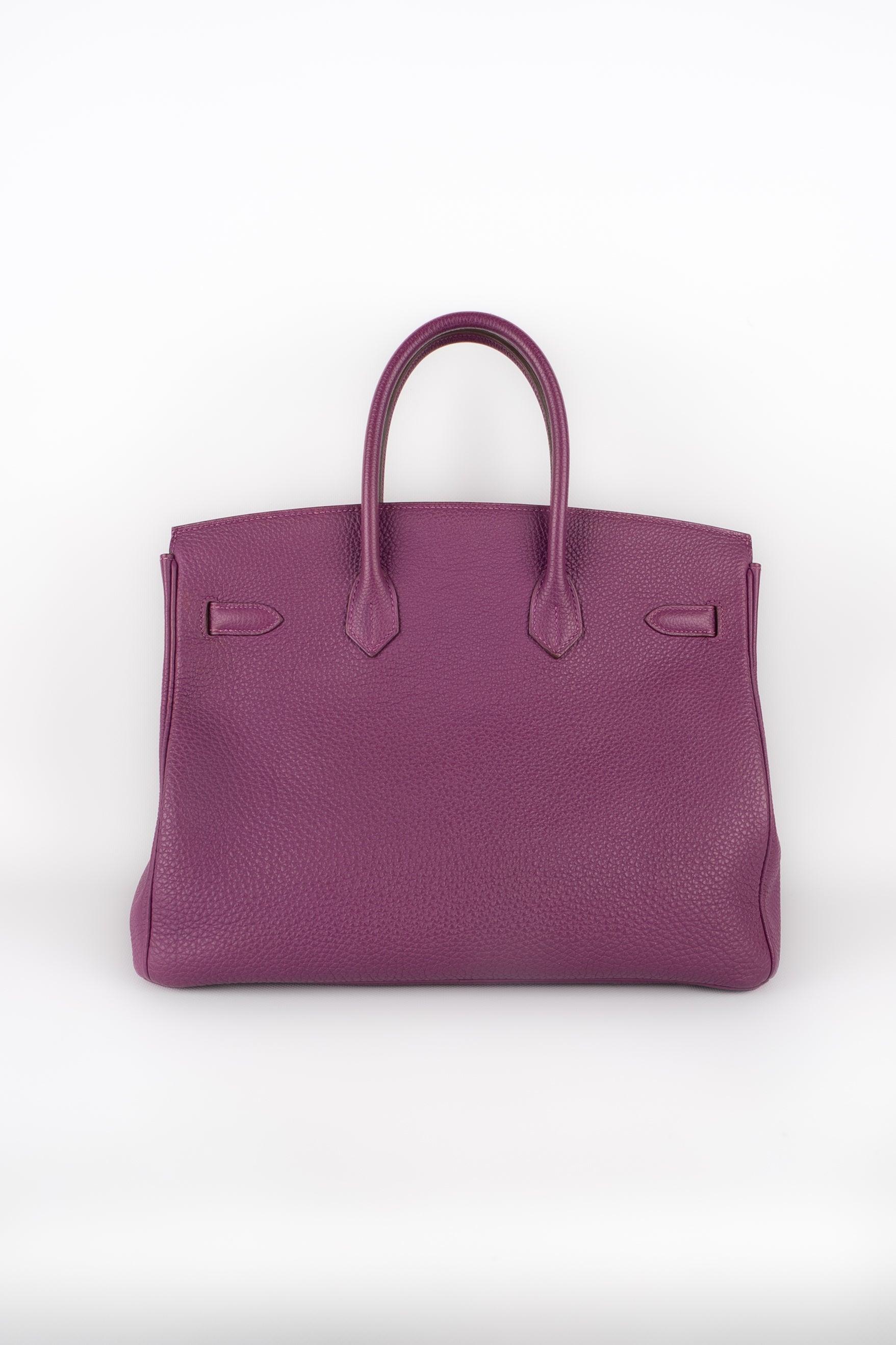 Hermes Anemone Togo Kalbsleder Birkin Bag, 2014 im Zustand „Hervorragend“ in SAINT-OUEN-SUR-SEINE, FR