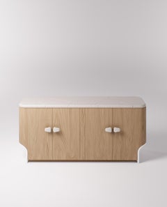 Anemos Cabinet in Natural Oak Veneer with Lacquer by Pendhapa