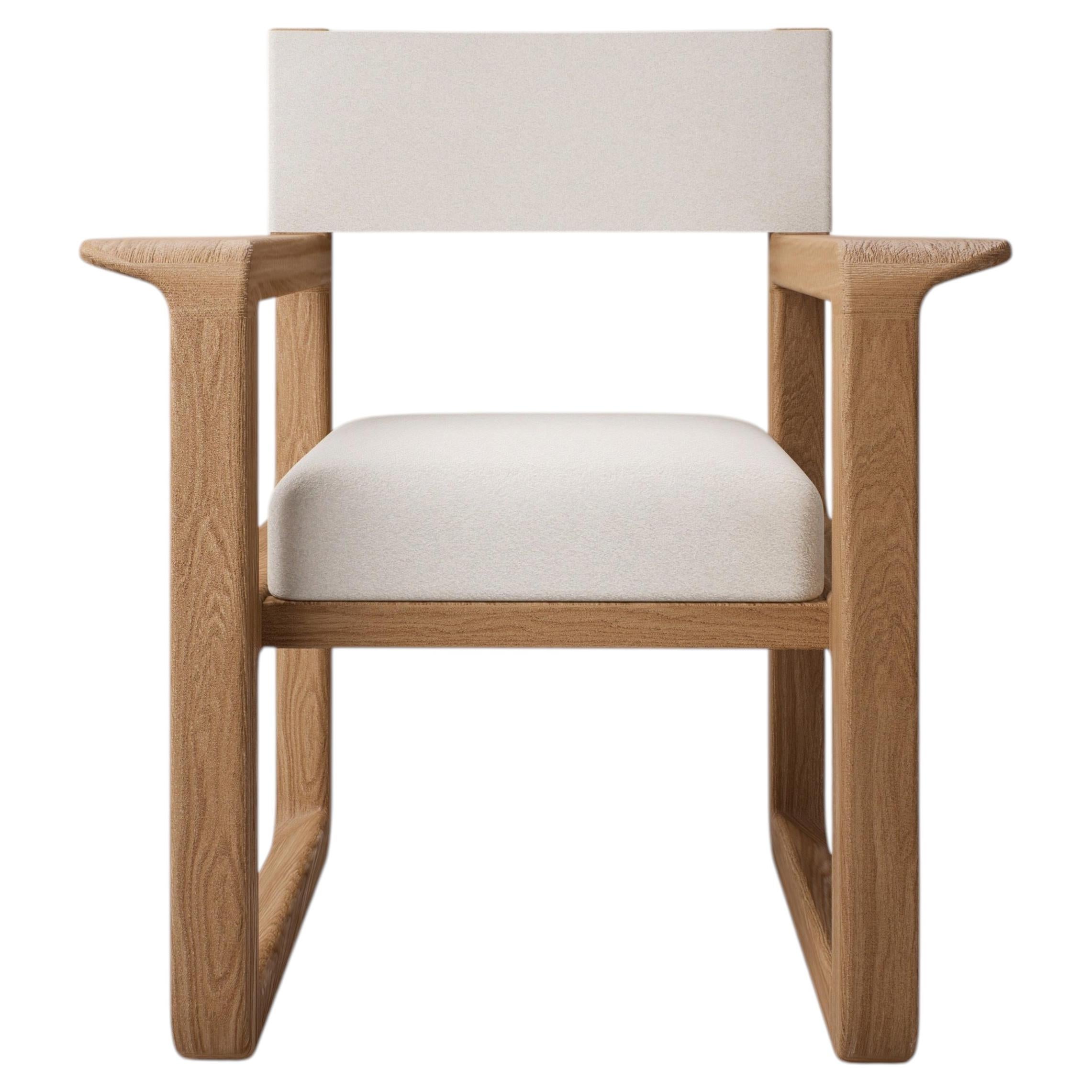 Anemos Dining Chair in Solid Teak Wood by Pendhapa