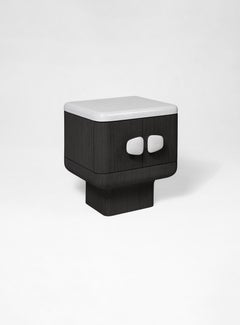Anemos Side Table in Natural Oak Veneer by Pendhapa