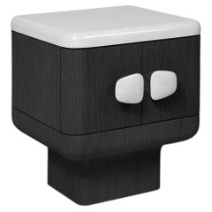 Anemos Side Table in Natural Oak Veneer by Pendhapa
