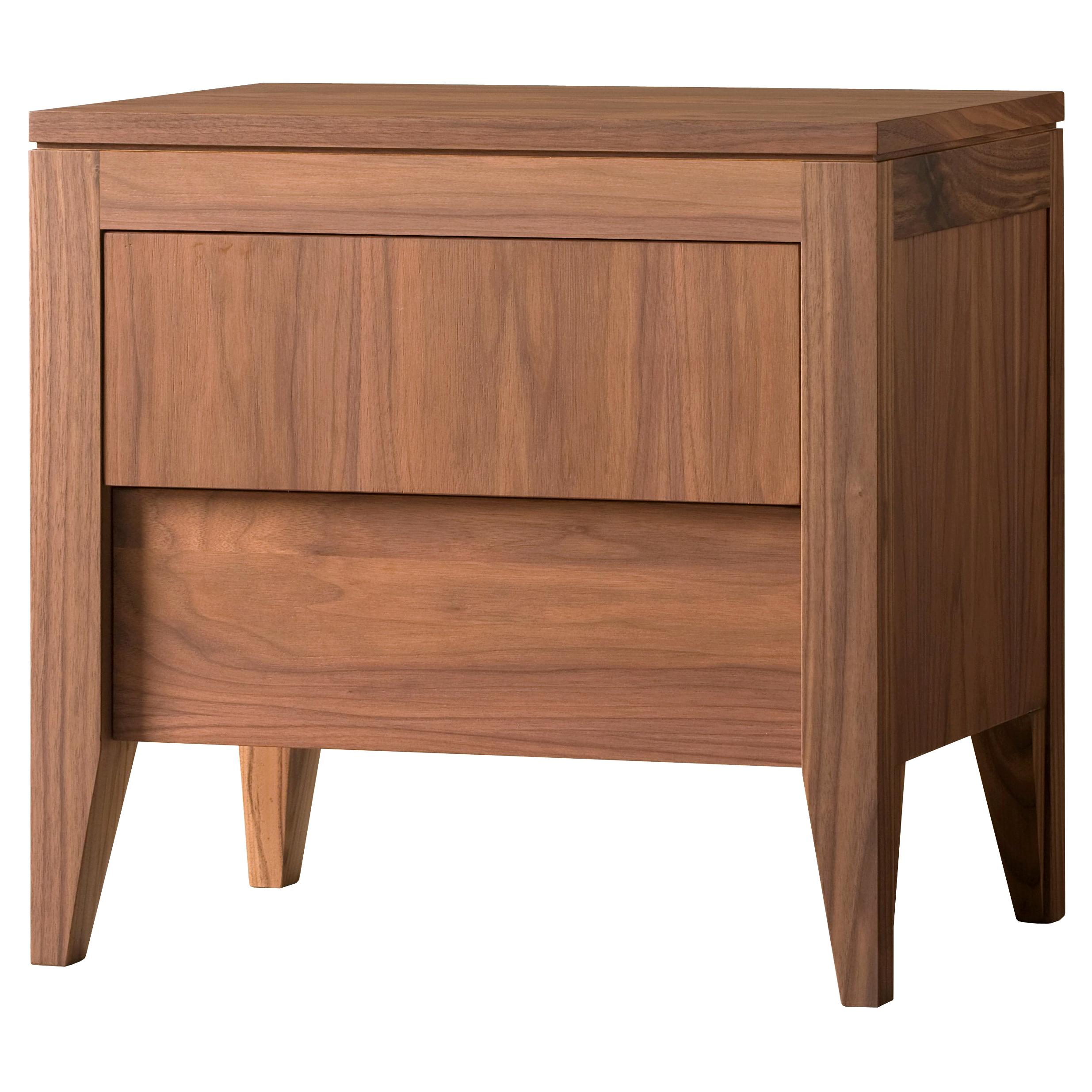 Anerio Bedside Table, Made of Canaletto Walnut Wood For Sale