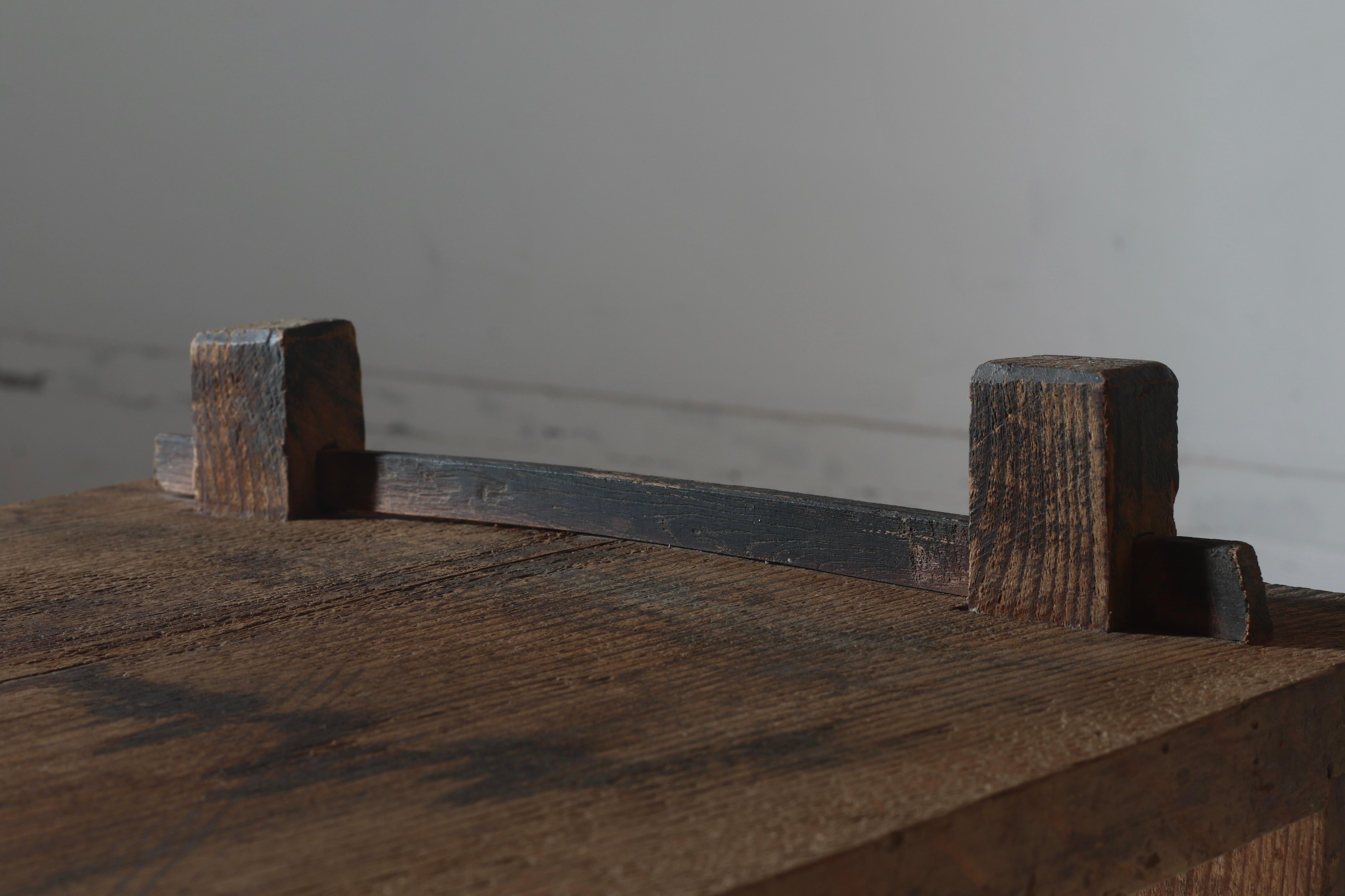 Woodwork Japanese Antique Large Low Table / Sofa Table / 1868-1912s Primitive Wabi-sabi