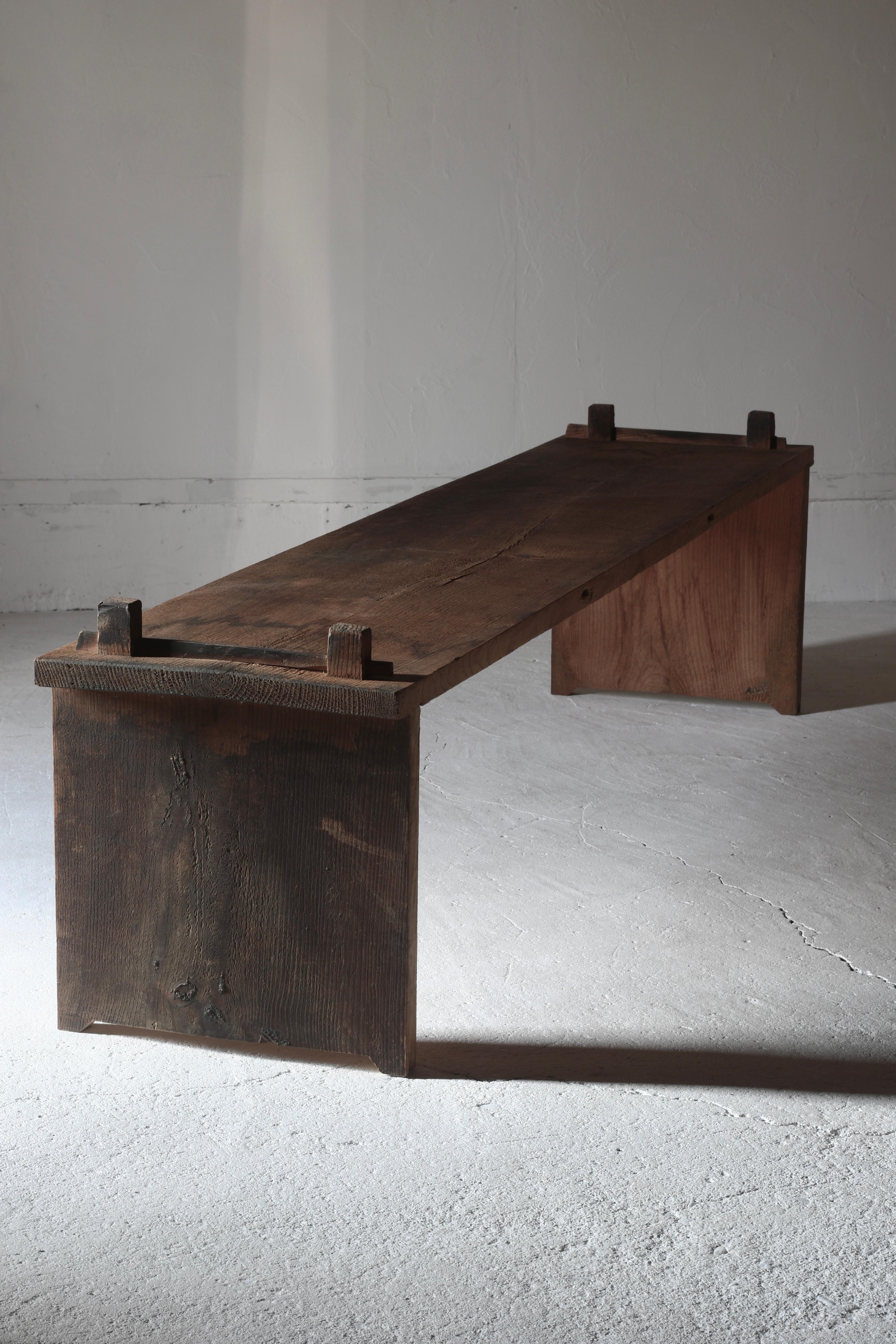 19th Century Japanese Antique Large Low Table / Sofa Table / 1868-1912s Primitive Wabi-sabi