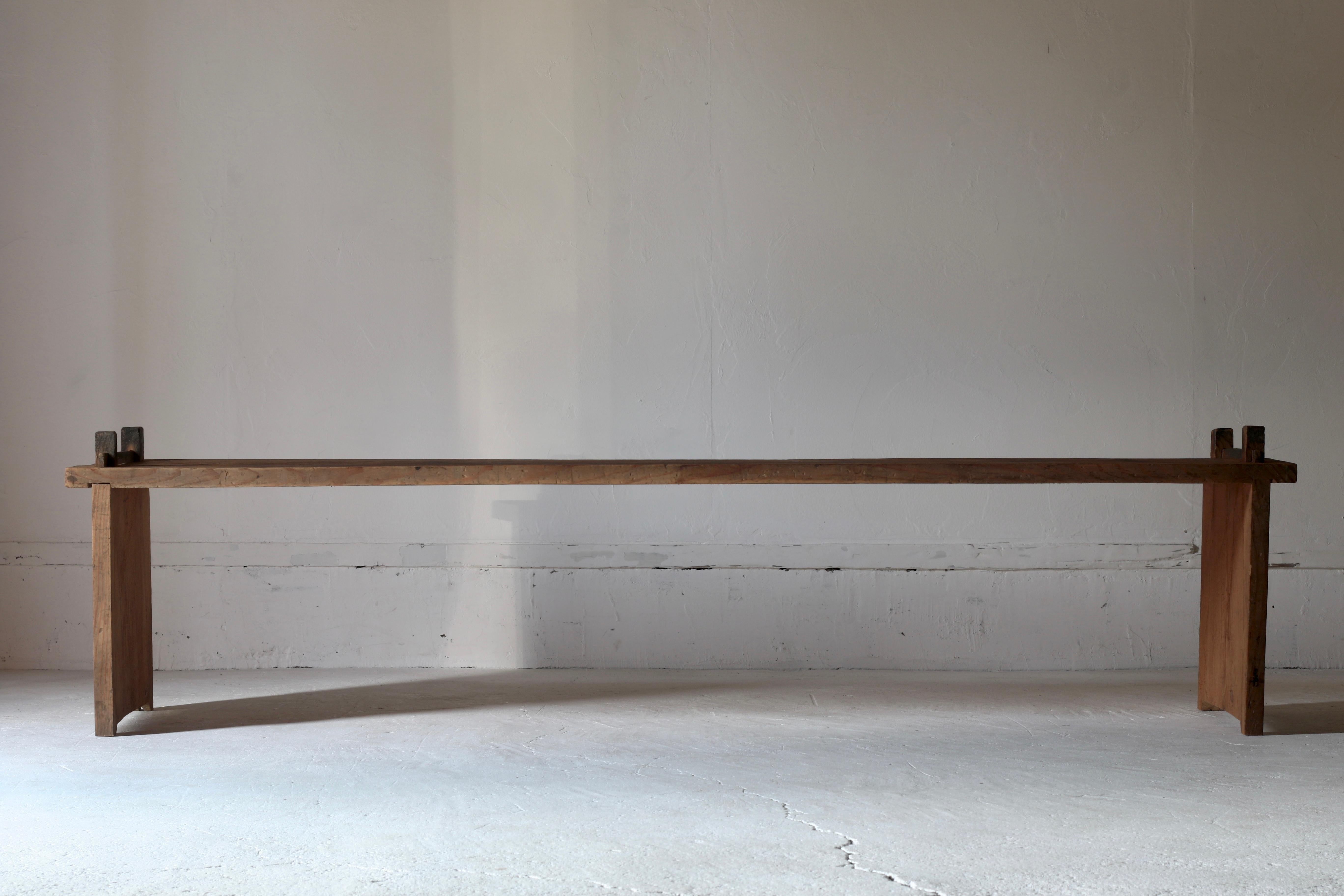 Japanese Antique Large Low Table / Sofa Table / 1868-1912s Primitive Wabi-sabi 1