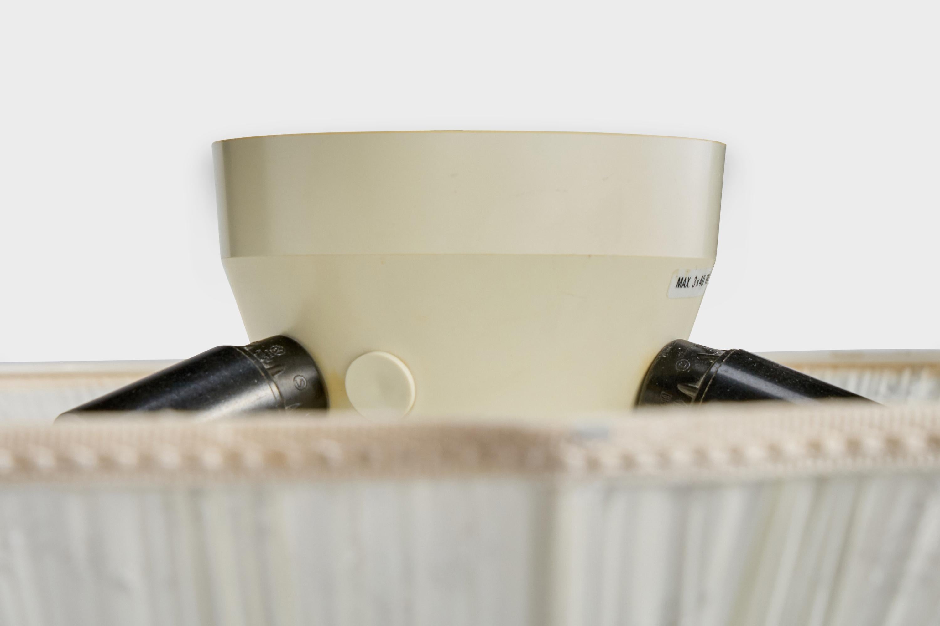 Aneta, Flush Mount, Fabric, Brass, Sweden, 1990s For Sale 4