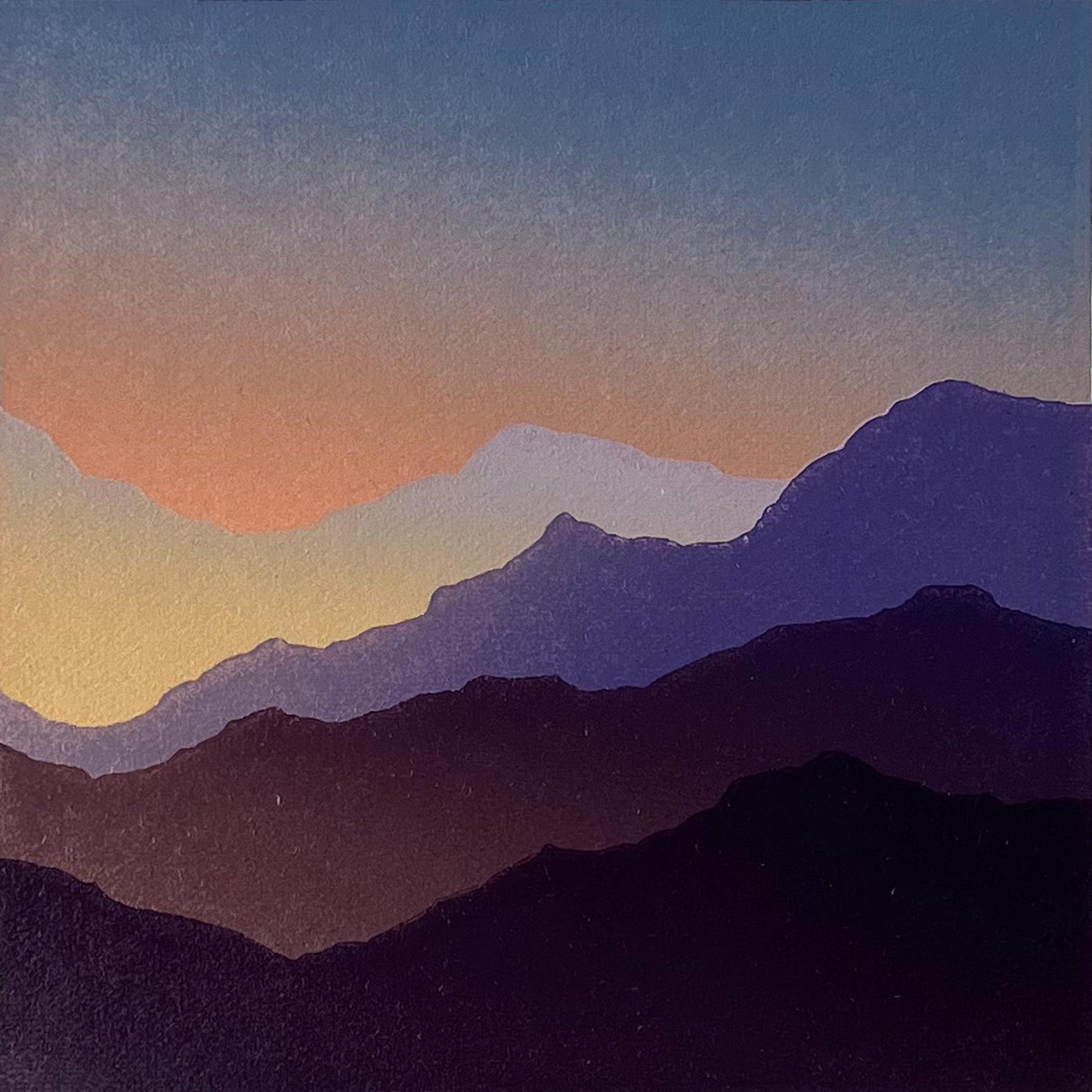 Aneta Szoltis-Mencina Figurative Print - A Melody Of Colors - Handmade Linocut, Limited Edition Print Unique 3/8