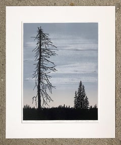 Loneliness 3  -  Handmade Linocut and Monotype Techniq,  Limited Edition 6/6