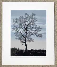 Soledad 4  -  Técnica artesanal de linograbado y monotipia,  Edición limitada 6/6