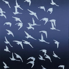 Murmurations 4/1 - Contemporary Handmade Linocut, Limited Edition 1 / 12
