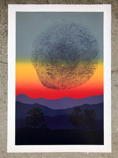 Murmurations -  Handmade Linocut,  Limited Edition Print Unique 3/5