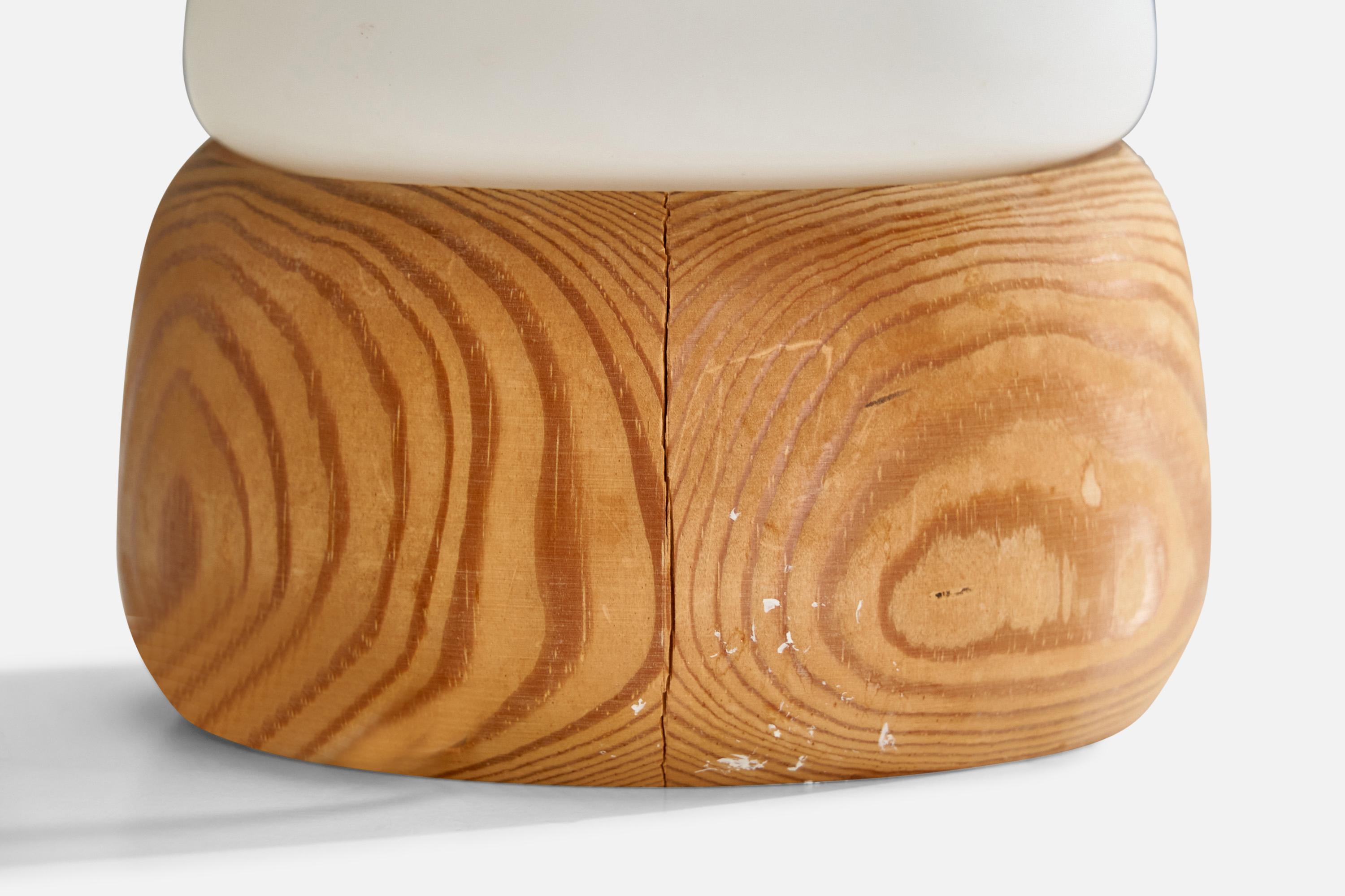 Fin du 20e siècle Aneta, lampe de bureau, pin, verre, Suède, 1970 en vente