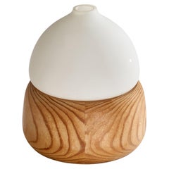 Aneta, Table Lamp, Pine, Glass, Sweden, 1970s