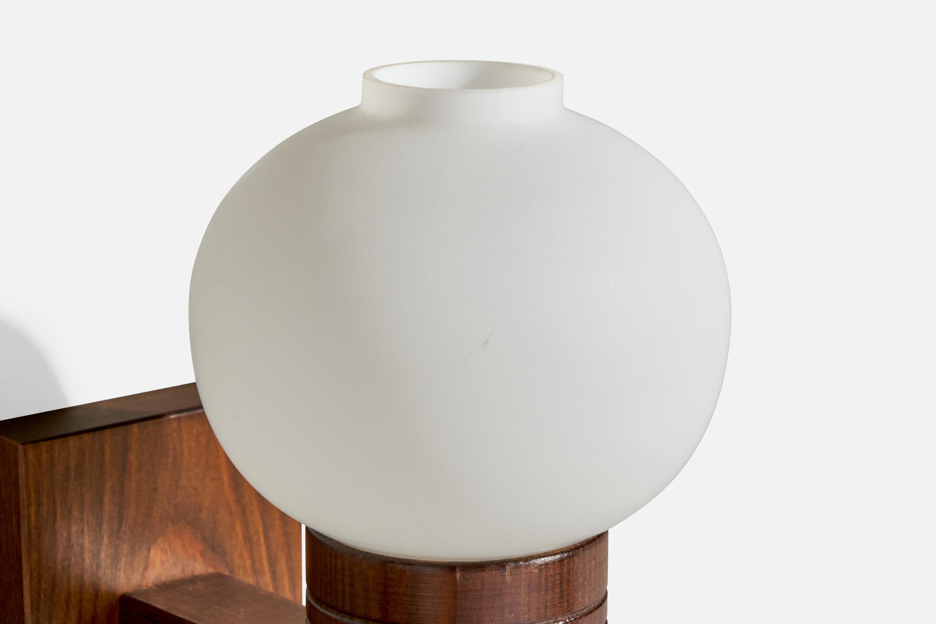 Aneta, Wall Lights, Pine, Glass, Sweden, 1970s For Sale 3