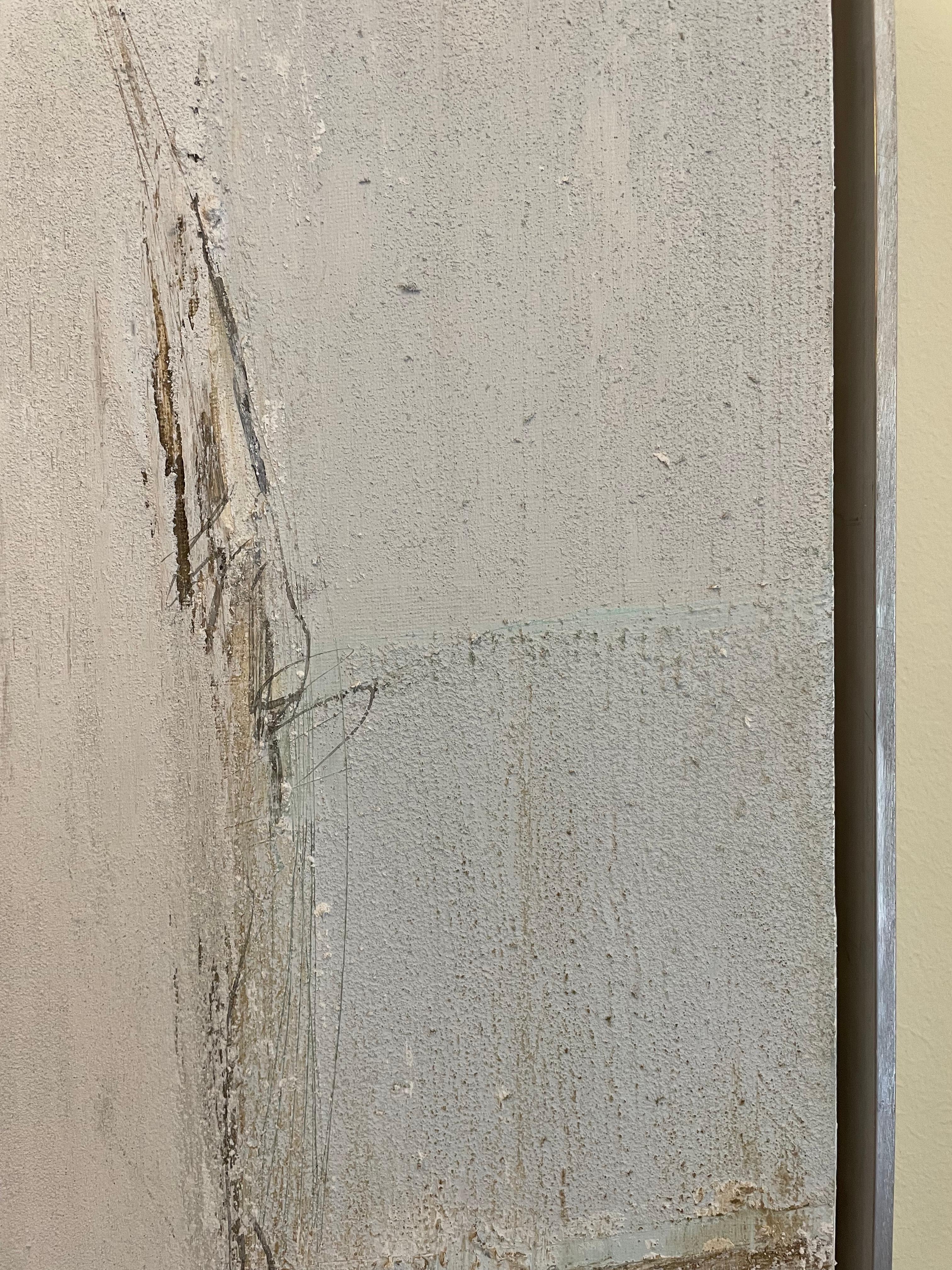 Großes zeitgenössisches blau-grünes strukturiertes Acrylgemälde von Anette Holmberg 9