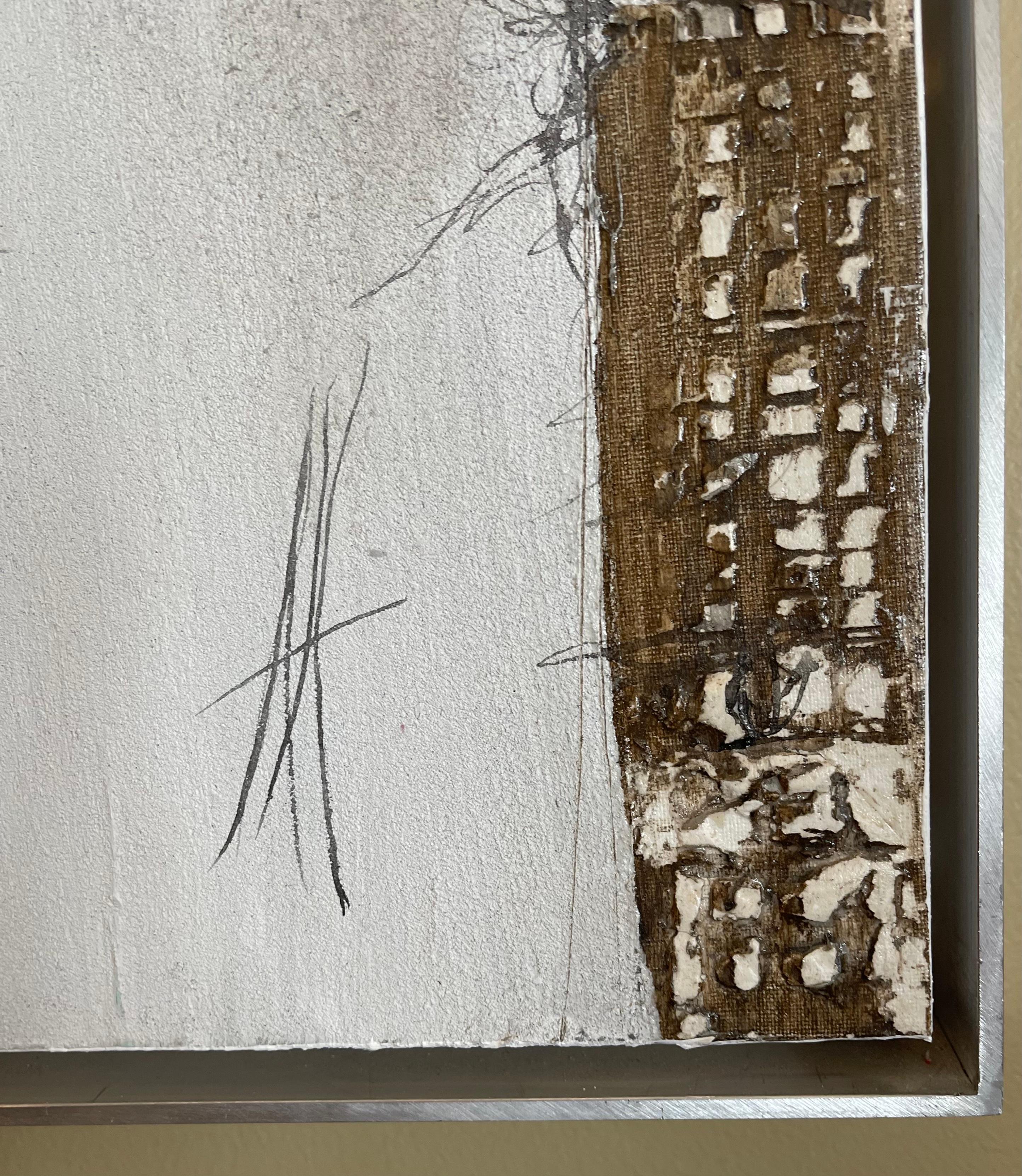 Großes zeitgenössisches blau-grünes strukturiertes Acrylgemälde von Anette Holmberg 8