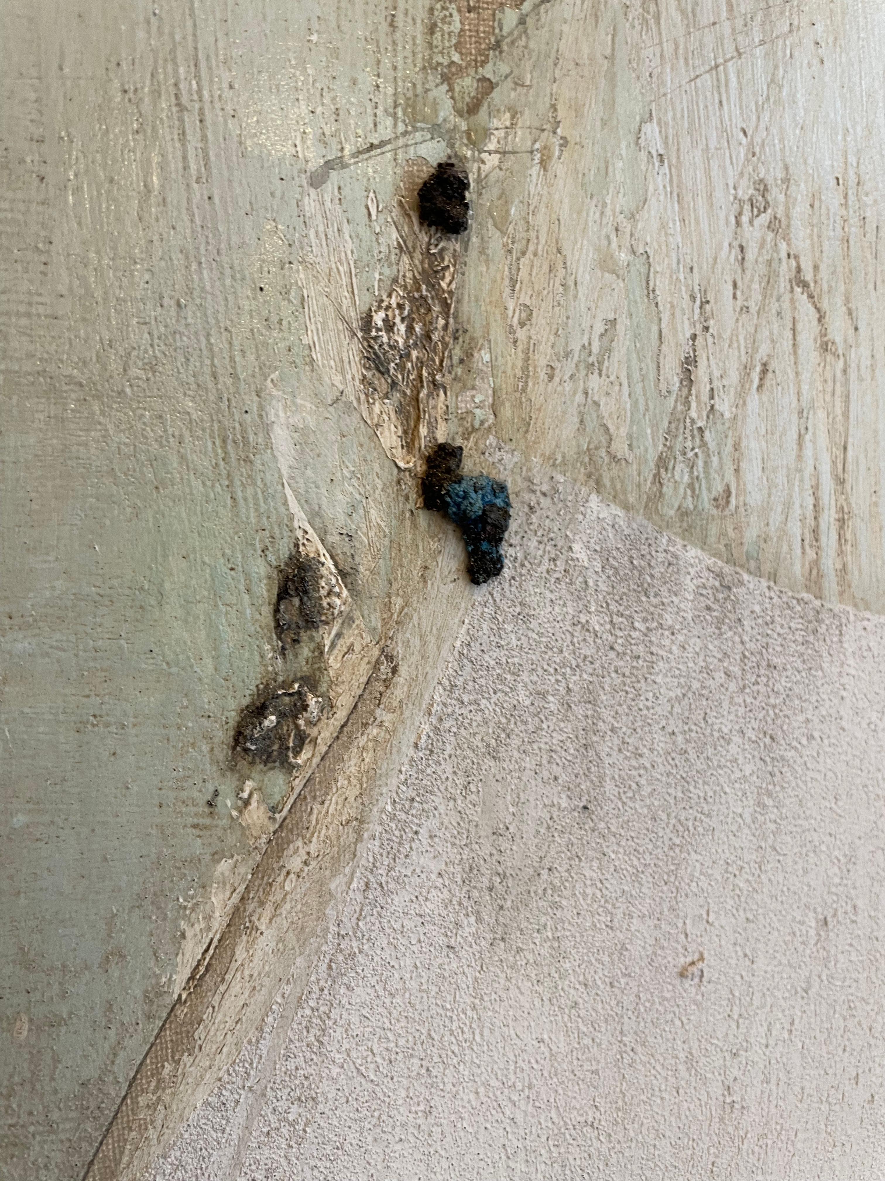 Großes zeitgenössisches blau-grünes strukturiertes Acrylgemälde von Anette Holmberg 3