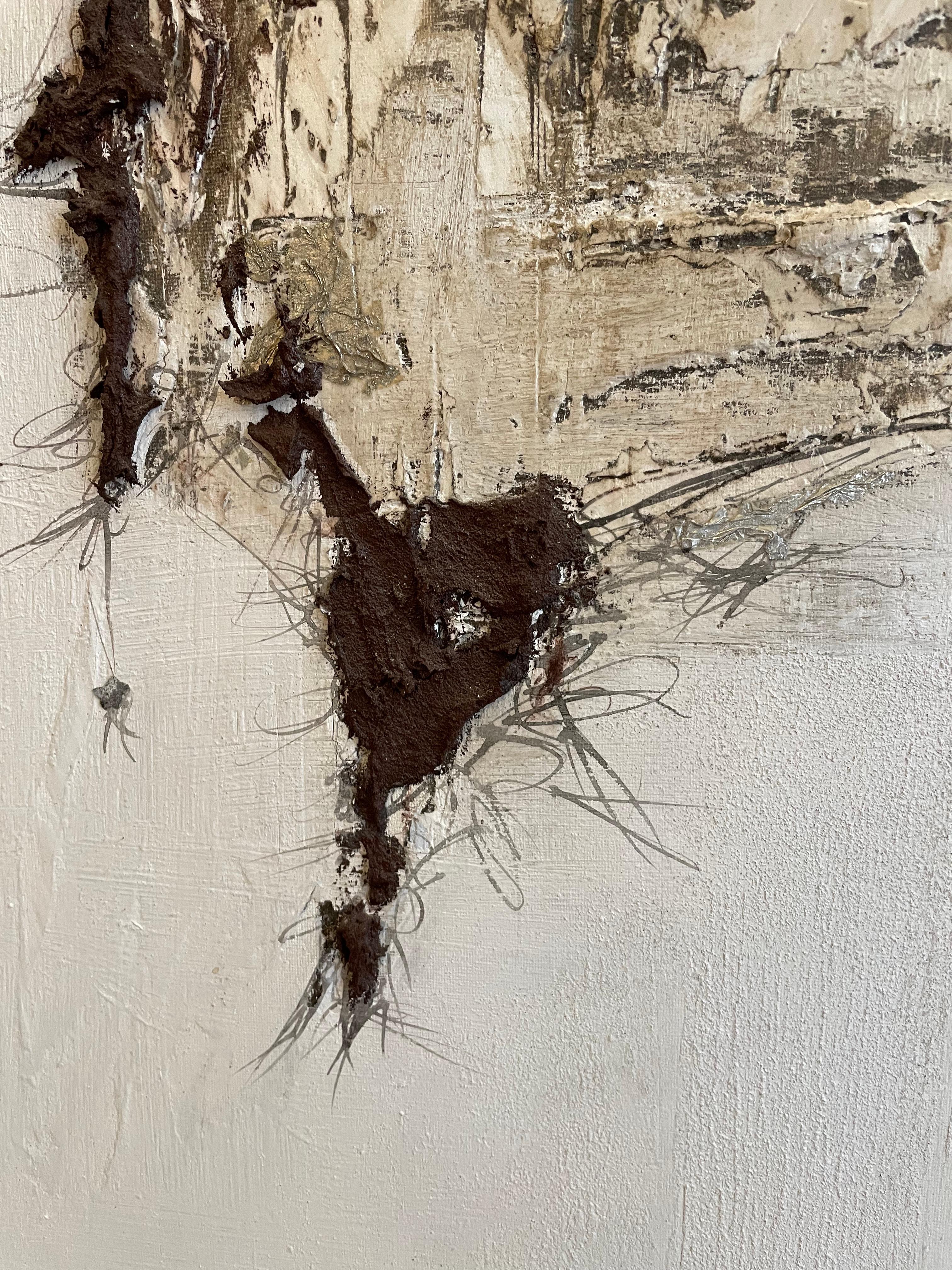 Pintura acrílica contemporánea de textura mixta grande de Anette Holmberg en venta 2