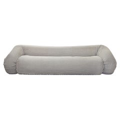 Vintage "Anfibio" Black and White Stripes Sofa by Alessandro Becchi, 1970s
